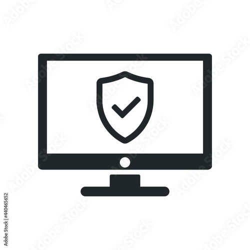 computer monitor with shield