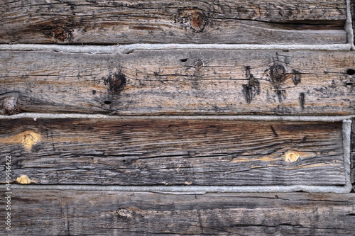 Brown wooden wall old house, textured background, natural wooden background..