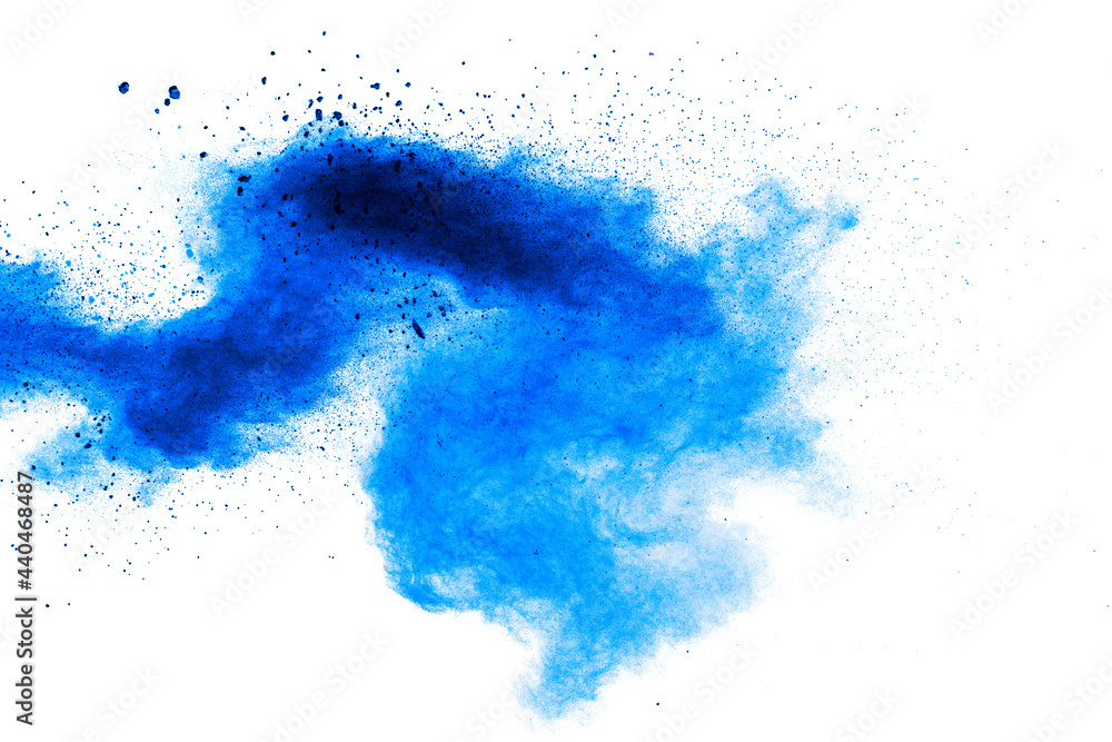 Freeze motion of blue powder splash. Freeze motion of blue powder splash.
