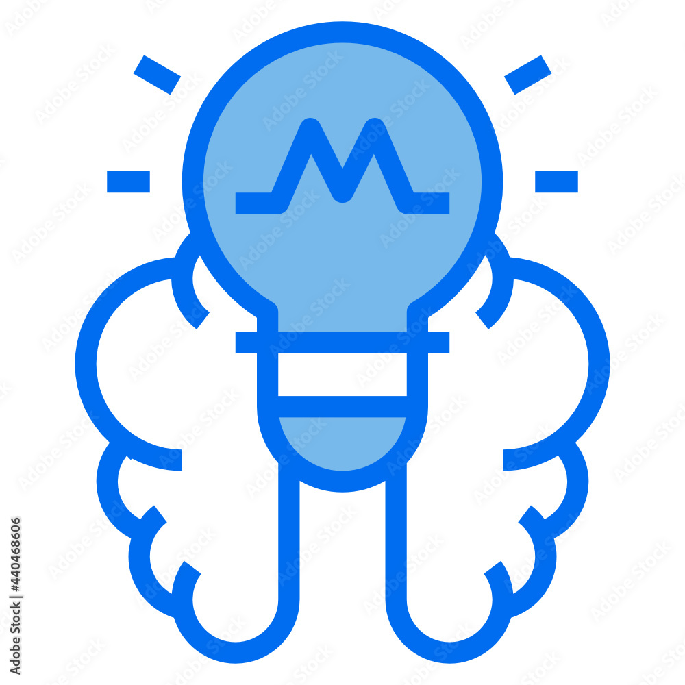 brain blue line icon brain blue line icon