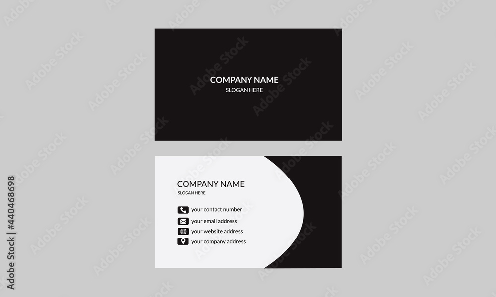 Modern stylish business card design template
