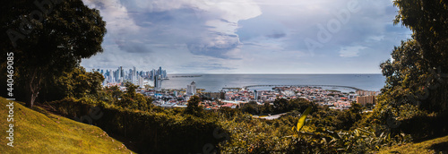 Vista panorámica de ciudad de panama desde cerro ancon