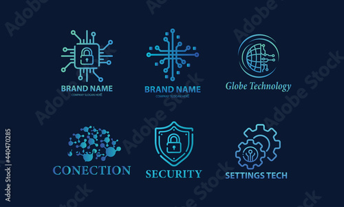 Modern tech logo and icon designs