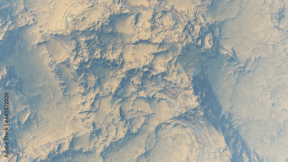 Fototapeta premium abstract cosmic texture, beautiful alien planet in far space, detailed planet surface, abstract aerial view, abstract texture, science fiction, cosmic landscape