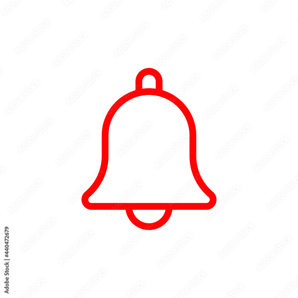 Notification bell icon, Alarm icon vector isolated on white background. Notification bell icon, Alarm icon vector isolated on white background.