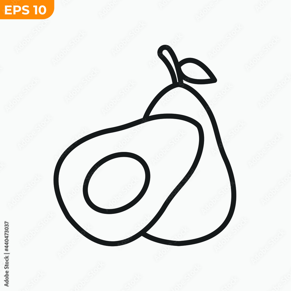 avocado fruits icon symbol template for graphic and web design collection logo vector illustration avocado fruits icon symbol template for graphic and web design collection logo vector illustration