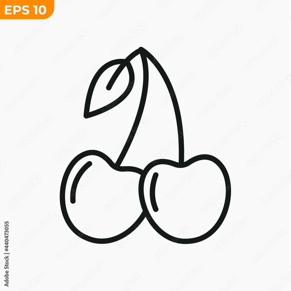 cherry fruits icon symbol template for graphic and web design collection logo vector illustration cherry fruits icon symbol template for graphic and web design collection logo vector illustration