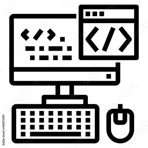 computer line icon