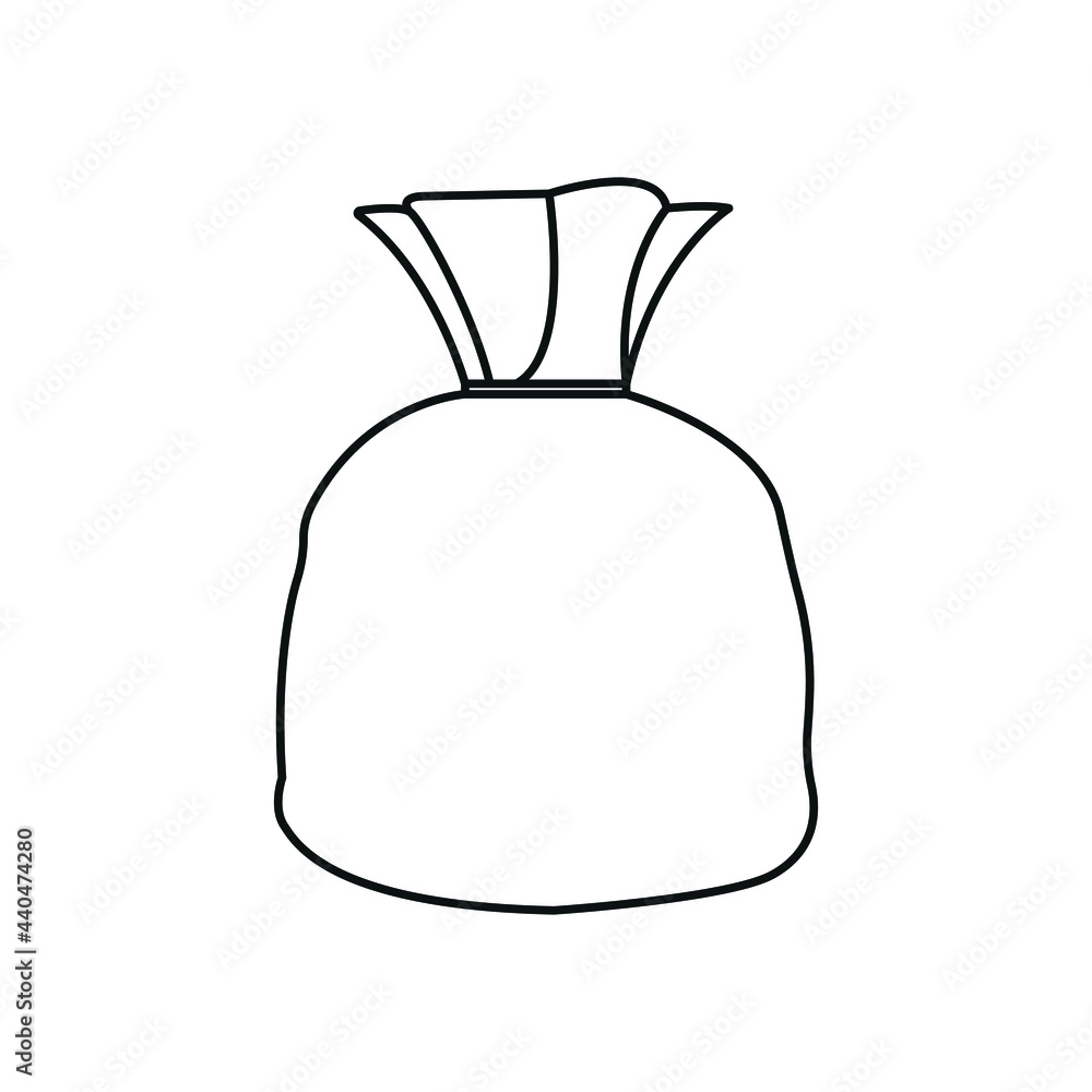 Money bag sack line icon vector Money bag sack line icon vector