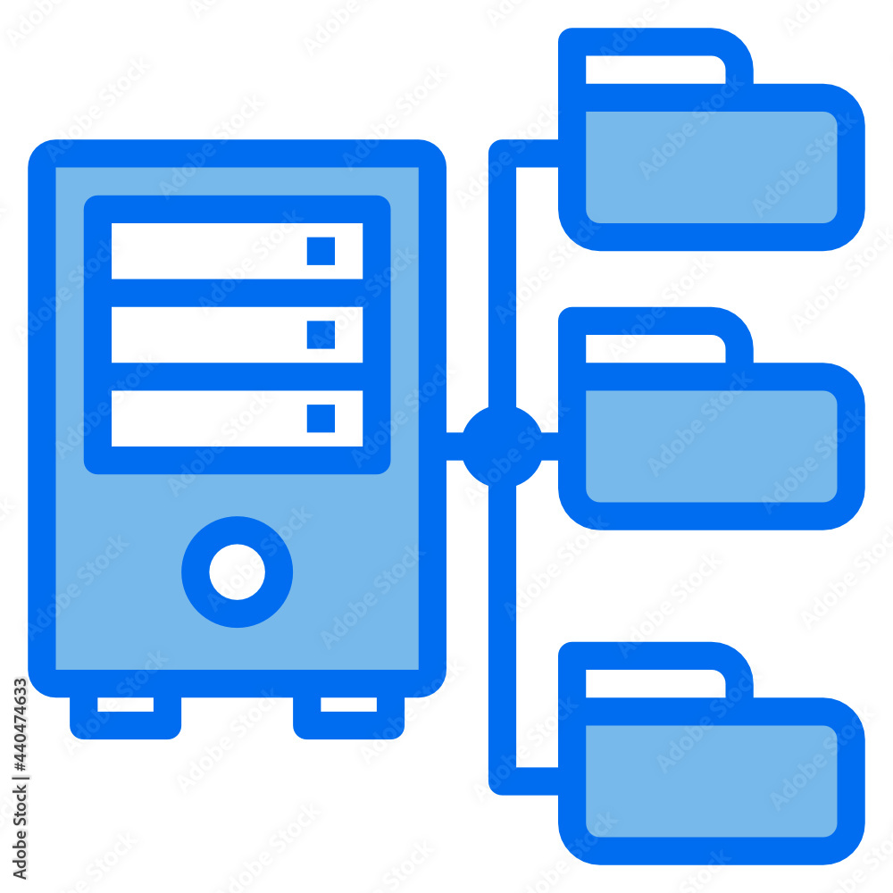 hosting blue line icon hosting blue line icon