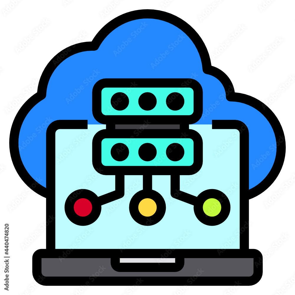 Fototapeta premium computer line icon