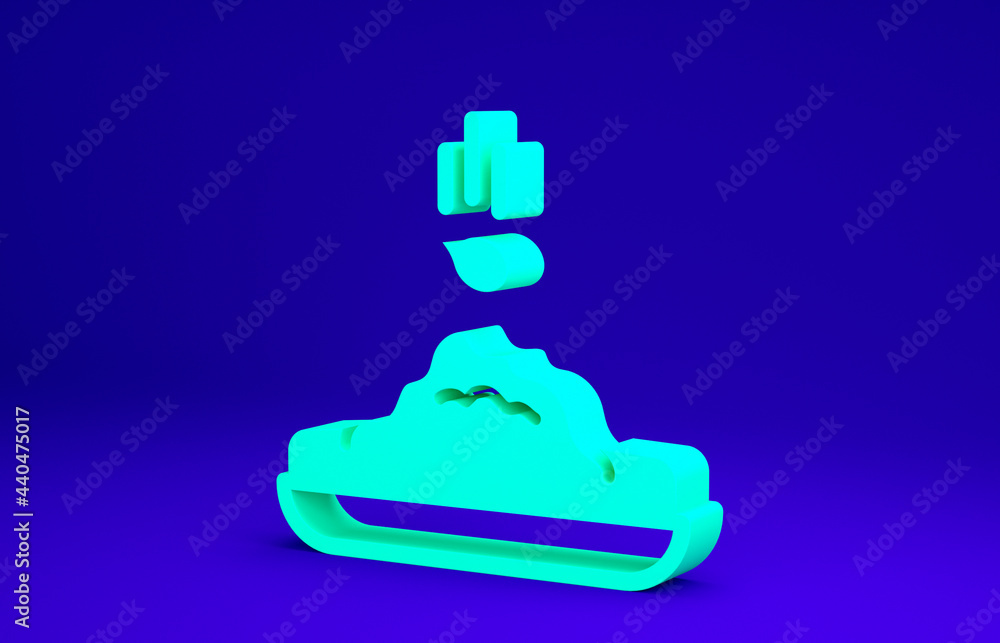 Green Seeds of a specific plant icon isolated on blue background. Minimalism concept. 3d illustration 3D render Green Seeds of a specific plant icon isolated on blue background. Minimalism concept. 3d illustration 3D render
