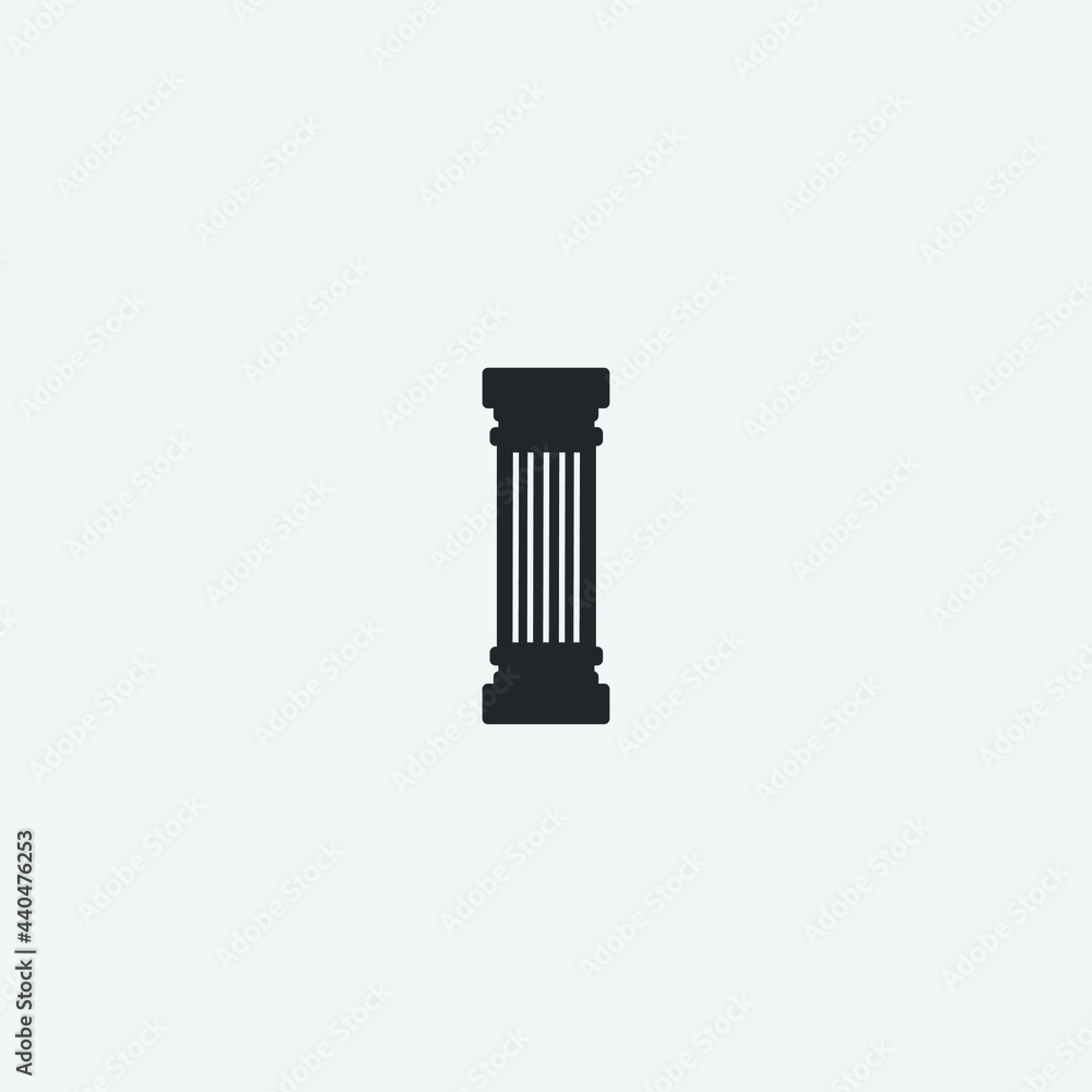 Construction column pillar vector icon illustration sign Construction column pillar vector icon illustration sign