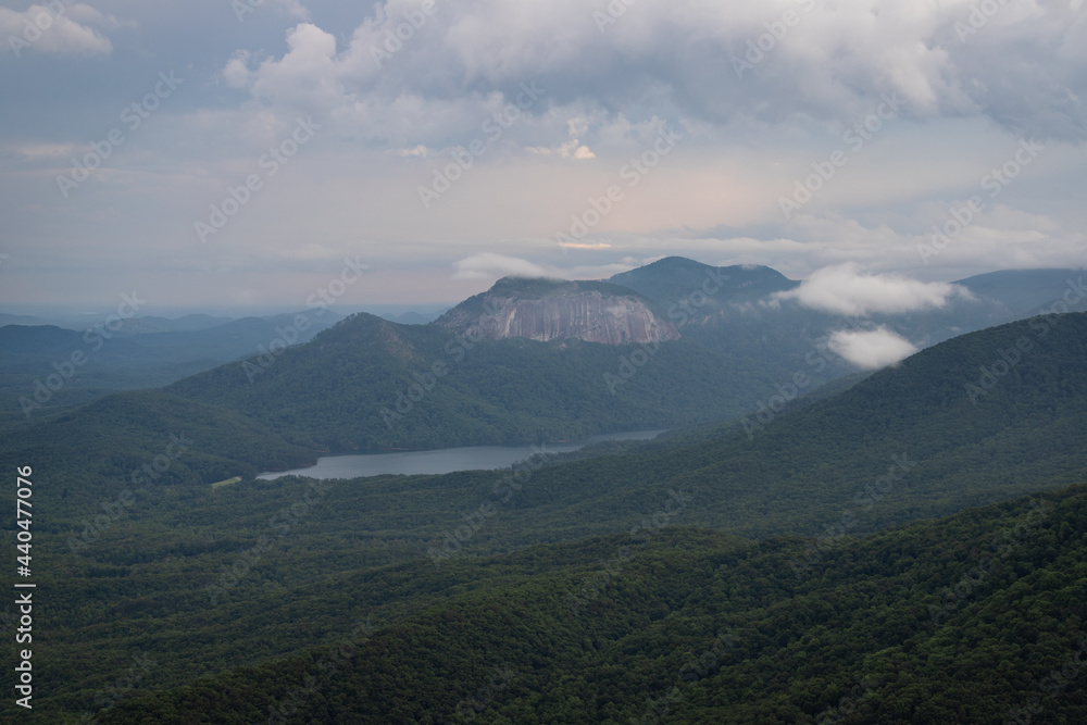Table Rock Mountain Viewed from Caesars Head in South Carolina