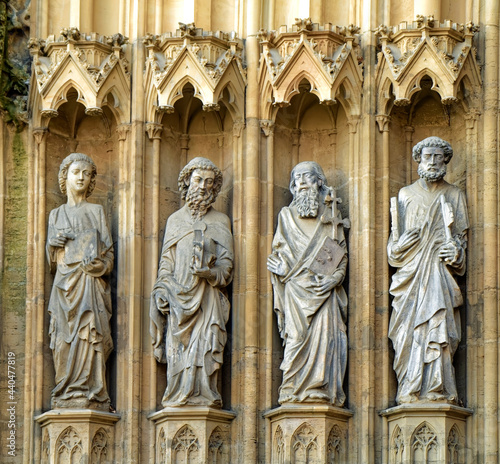 Stone statues of the holy apostles.