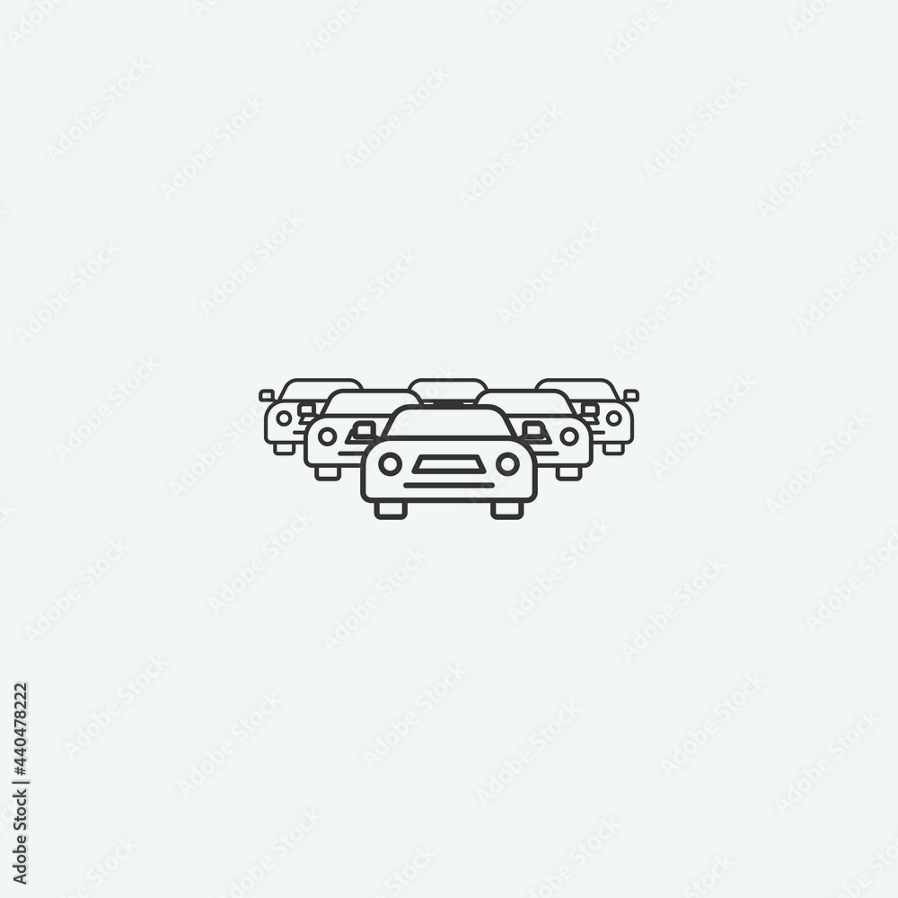 Cars vector icon illustration sign