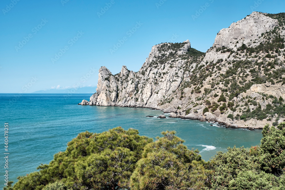 Fototapeta premium National botanical reserve New World, Crimea. Seascape