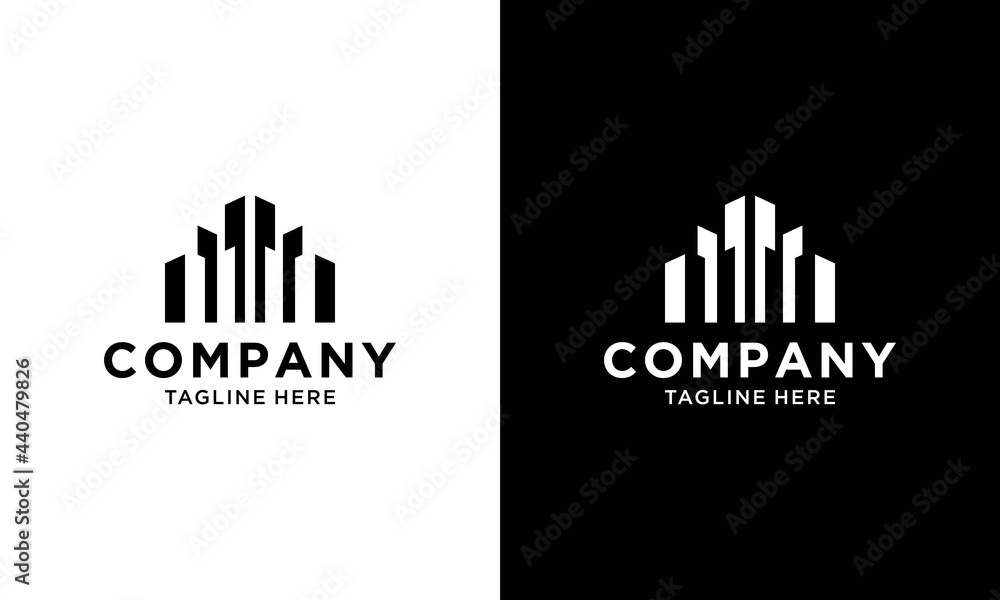 Real estate and building logo design template vector illustration.