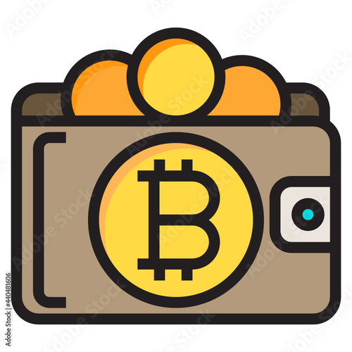 bitcoin line icon