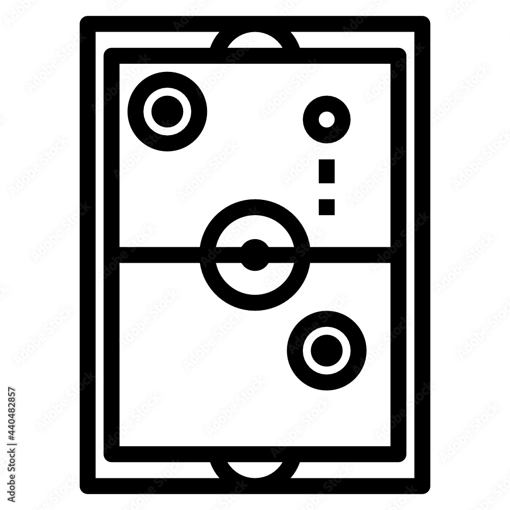 Air hockey line icon