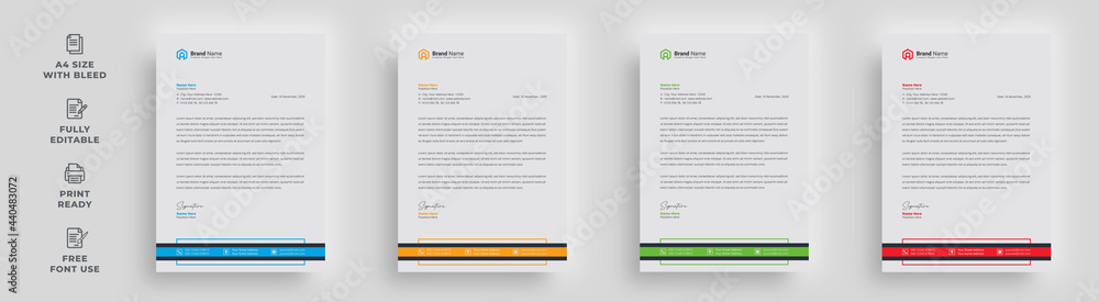 letter corporate flyer business official abstract minimal modern professional advertising layout informative template design with a logo - obrazy, fototapety, plakaty 