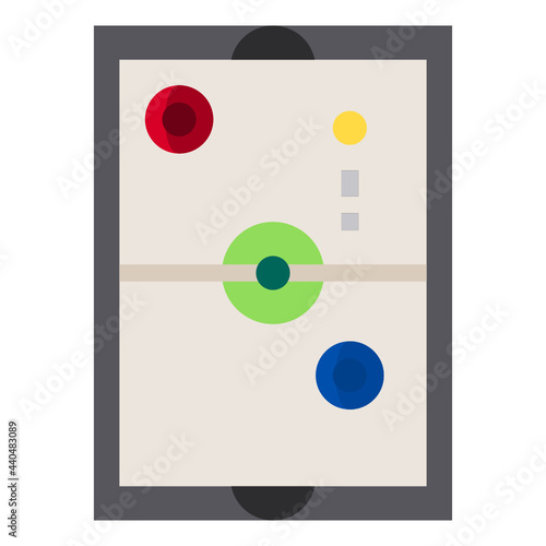 Air hockey flat icon
