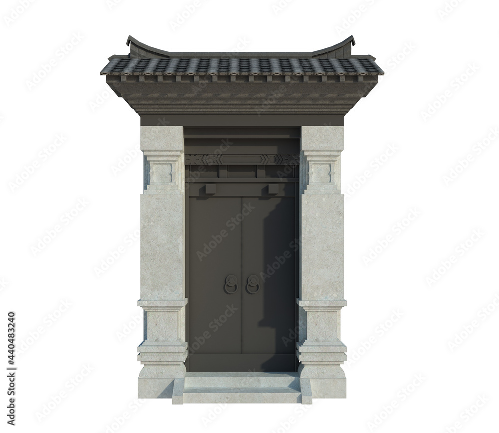 Fototapeta premium 3d Render Building Structure On Isolated