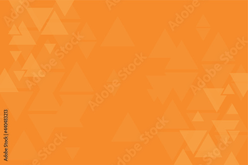 Abstract background made from triangles, orange pattern, symmetrical geometric shapes, vector background, geometry template, orange with white banner, layout 