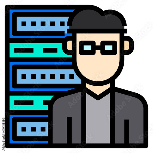 Dedicated hosting line icon