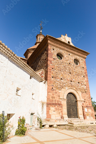 Virgin of los Olmos hermitage next to Tornos, province of Teruel, Aragon, Spain