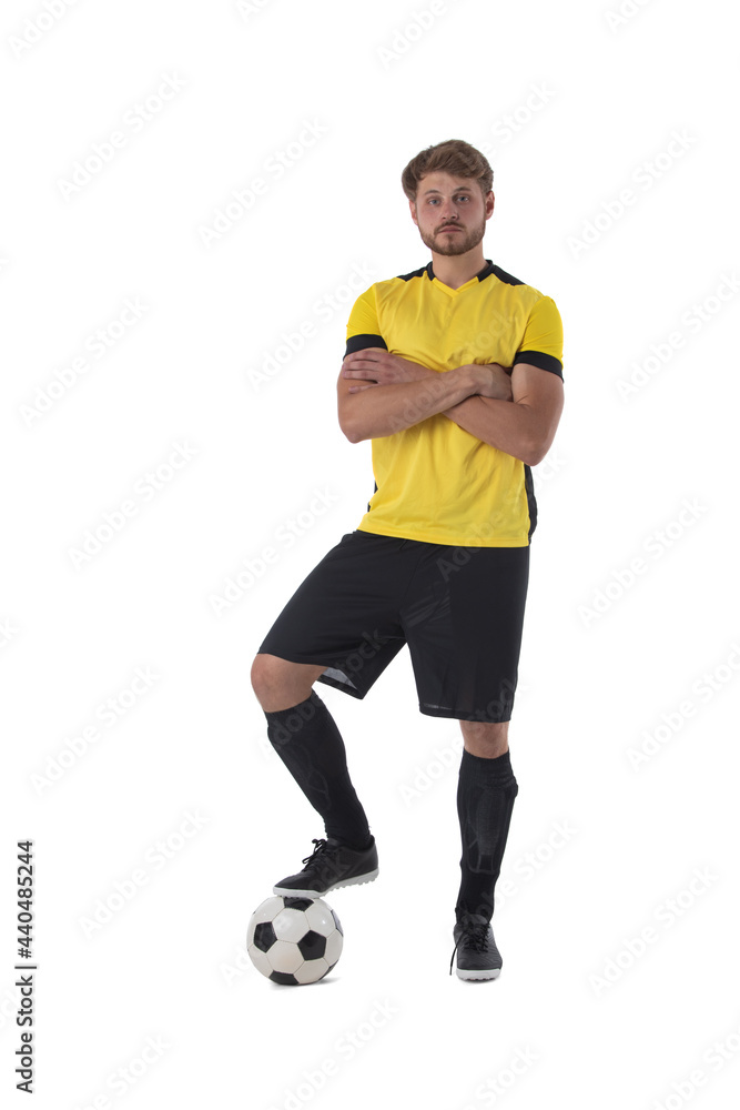 Soccer player with ball