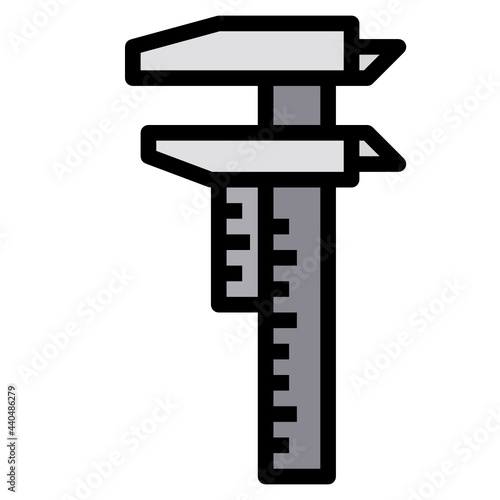 Caliper line icon