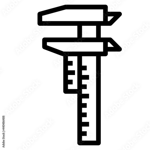 Caliper line icon