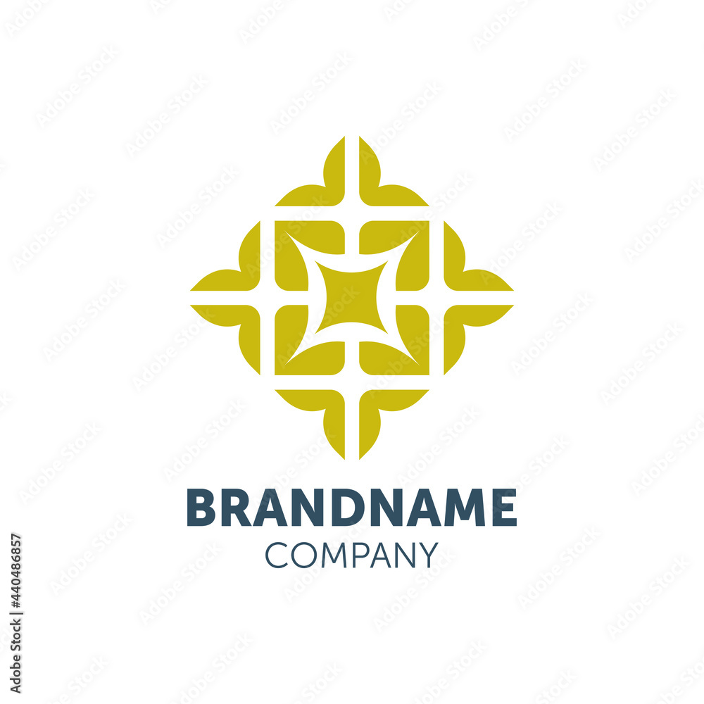 Ornamental logo design with geometry Ornamental logo design with geometry