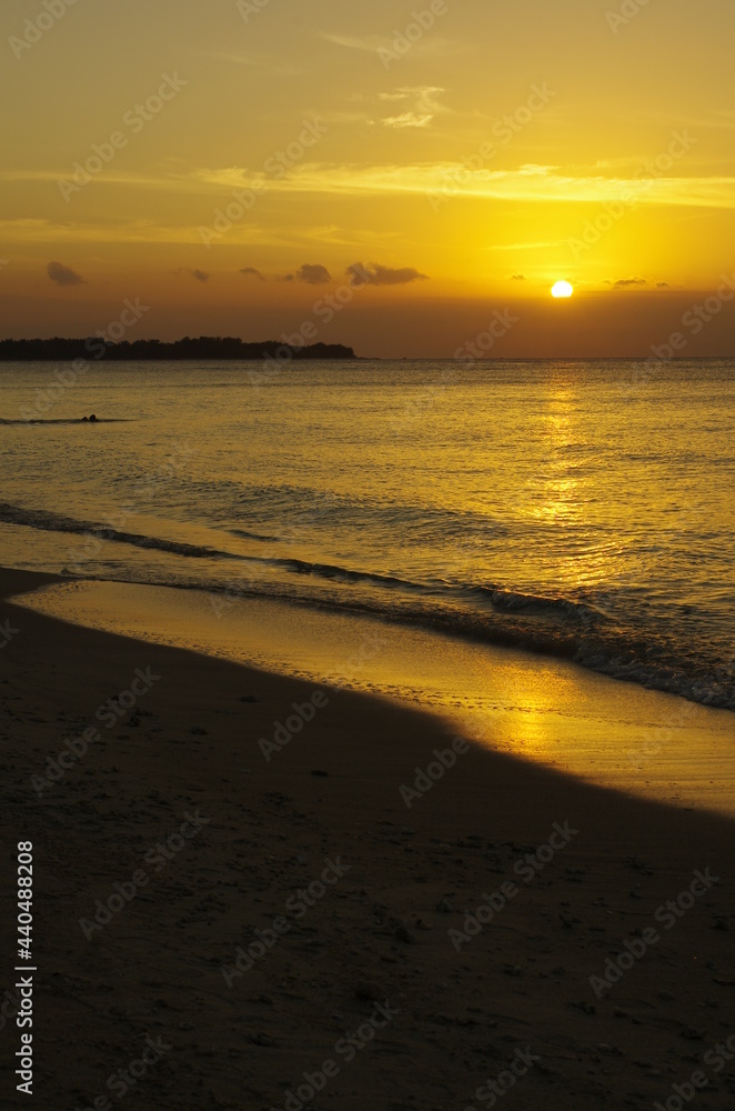 Sunset at the Gili Islands, Lombok, Indonesia