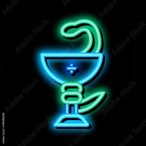 symbol of all medicine neon light sign vector. Glowing bright icon symbol of all medicine sign. transparent symbol illustration