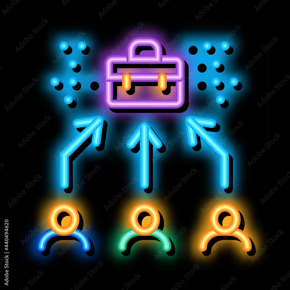 applicants for one job neon light sign vector. Glowing bright icon applicants for one job sign. transparent symbol illustration applicants for one job neon light sign vector. Glowing bright icon applicants for one job sign. transparent symbol illustration