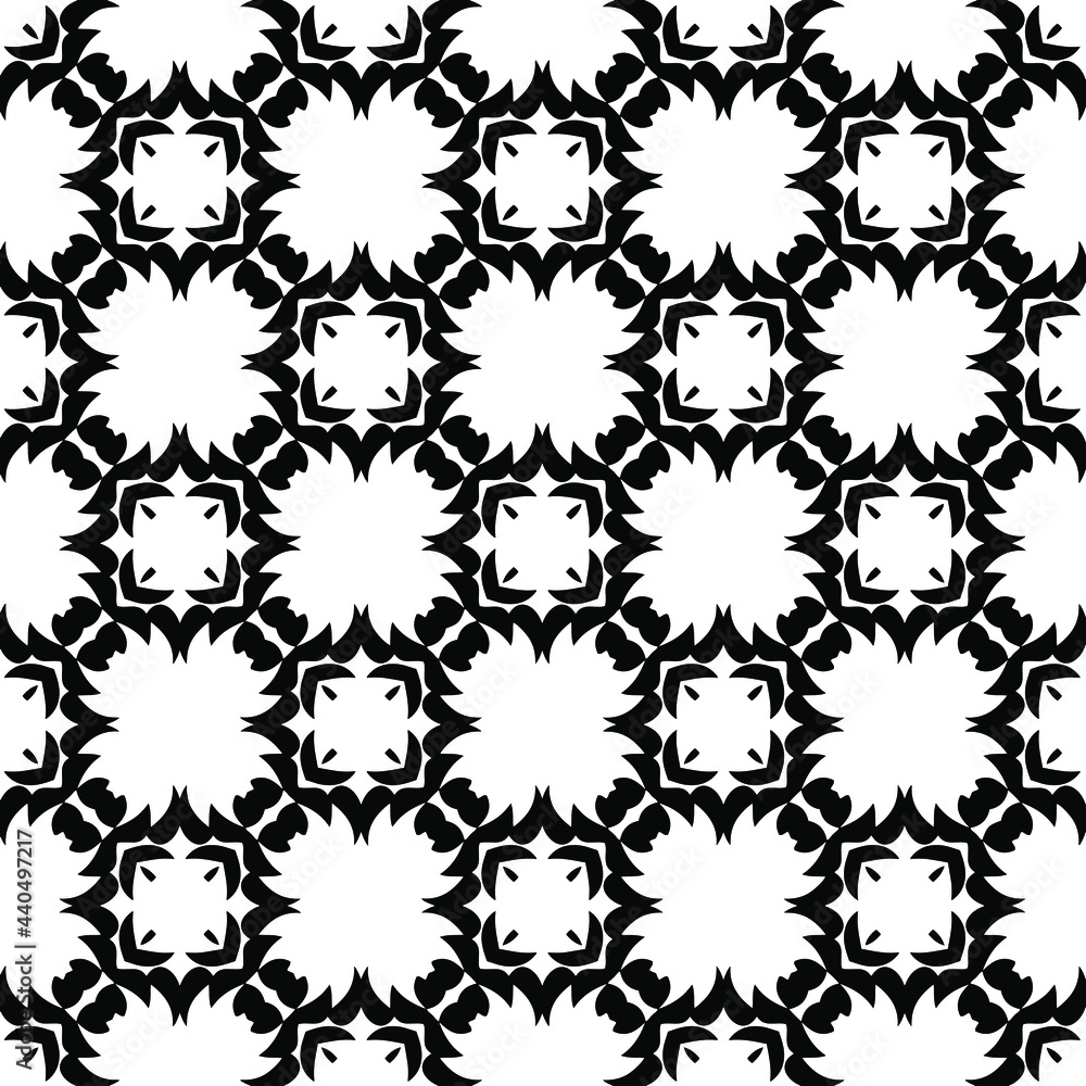 Vector geometric pattern. Repeating elements stylish background abstract ornament for wallpapers and backgrounds. Black and white colors.
Vector geometric pattern. Repeating elements stylish background abstract ornament for wallpapers and backgrounds. Black and white colors.