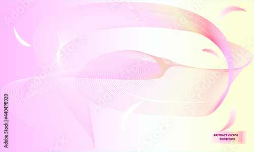 pink abstract background with feathers 