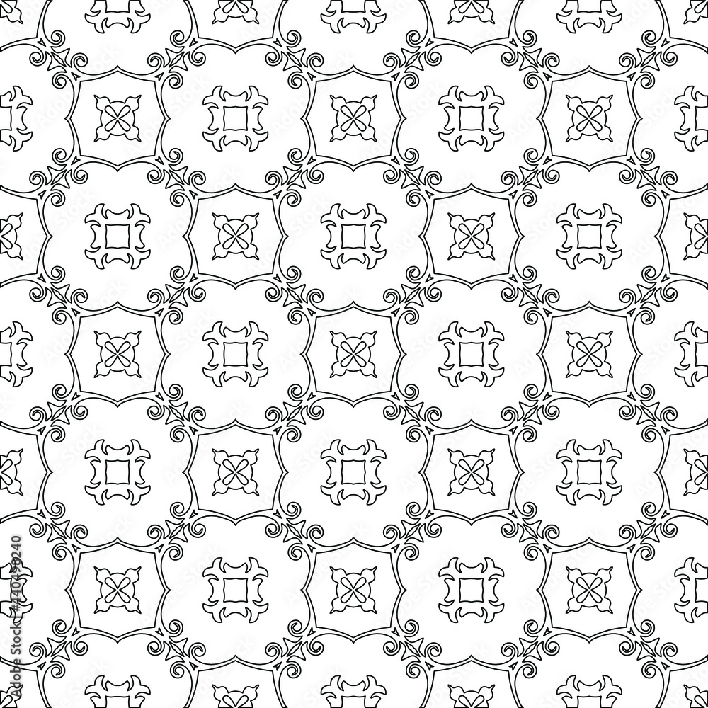 floral pattern background.Geometric ornament for wallpapers and backgrounds. Black and white pattern. floral pattern background.Geometric ornament for wallpapers and backgrounds. Black and white pattern.