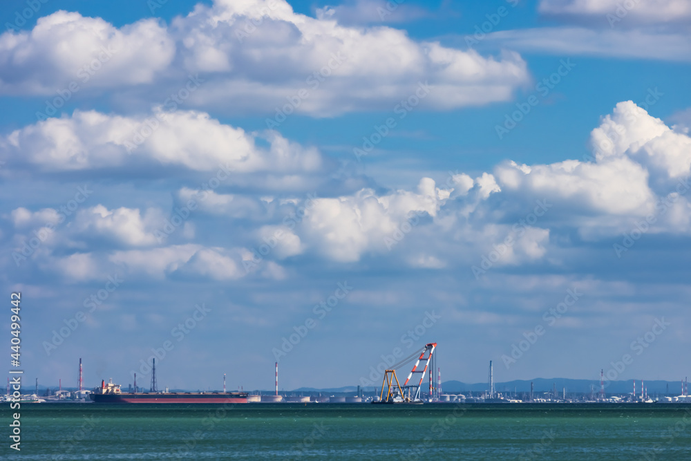 Obraz premium (千葉県ｰ風景)夏空と東京湾風景４