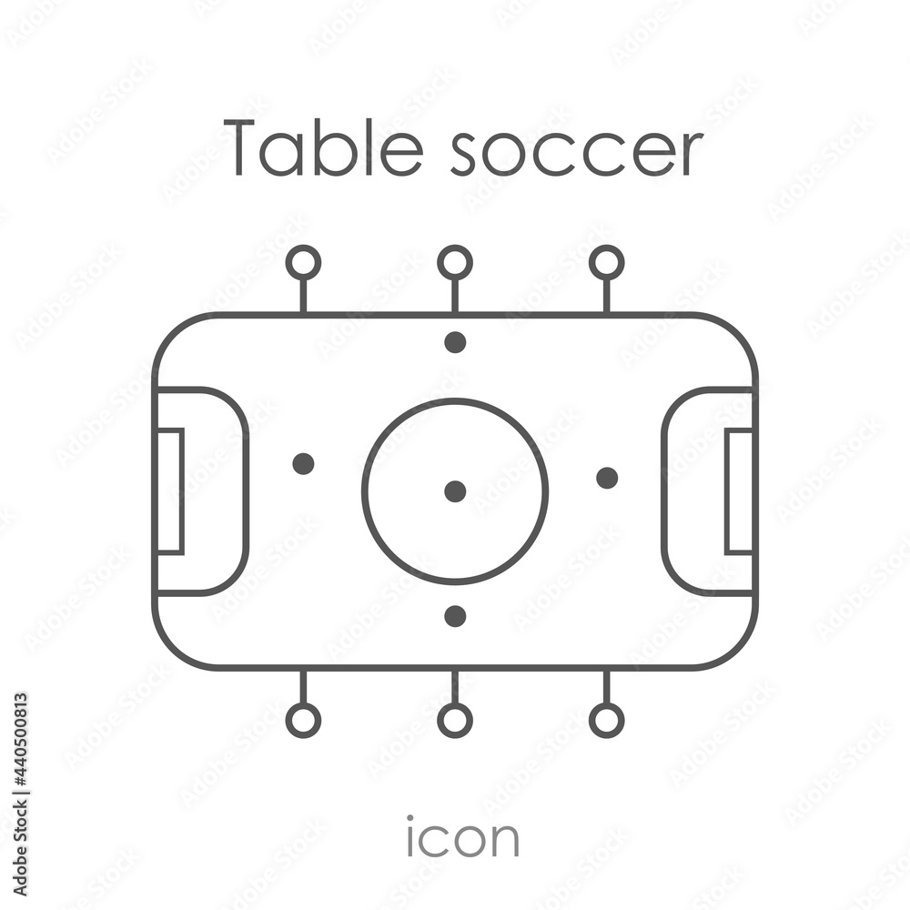 Table soccer icon. Vector illustration of a table for football Table soccer icon. Vector illustration of a table for football