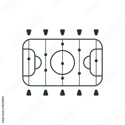 icon for playing table football. table soccer field