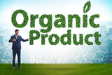 Businessman in organic product concept