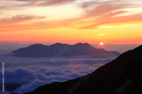Mt.Karamatsu 秋の唐松岳からの夕景