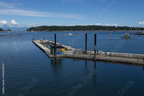 Access to the dock  in order to travel by plane at maffeo sutton park  nanaimo  vancouver island  Bc. 