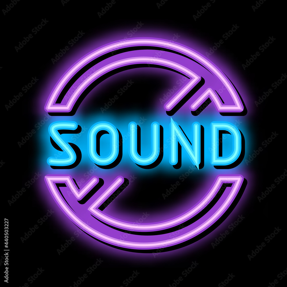sound ban neon light sign vector. Glowing bright icon sound ban sign. transparent symbol illustration sound ban neon light sign vector. Glowing bright icon sound ban sign. transparent symbol illustration