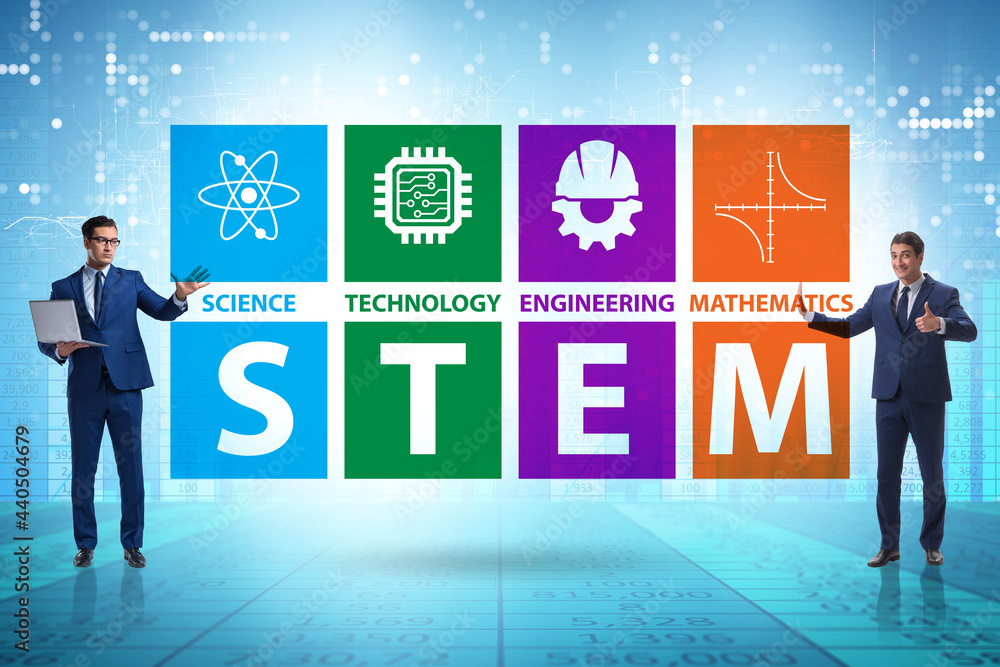 Business people in STEM education concept Business people in STEM education concept