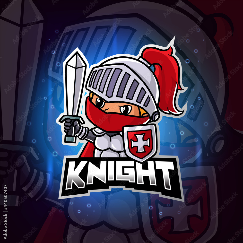 The guardian knight mascot esport logo design