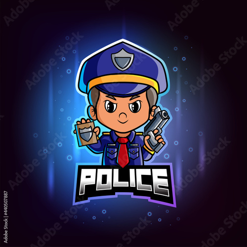 The police mascot esport logo design
